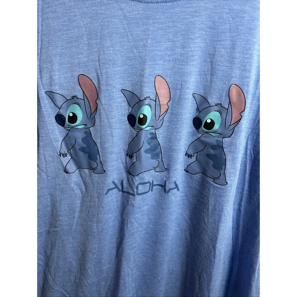 Disney Stitch Shirt Top Size 3xl (21)‎ Blue OHANA Juniors Size!